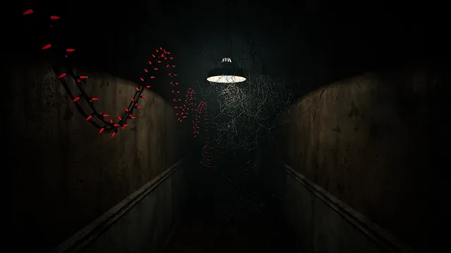 BrokenLore: Follow — pasillo con luces rojas