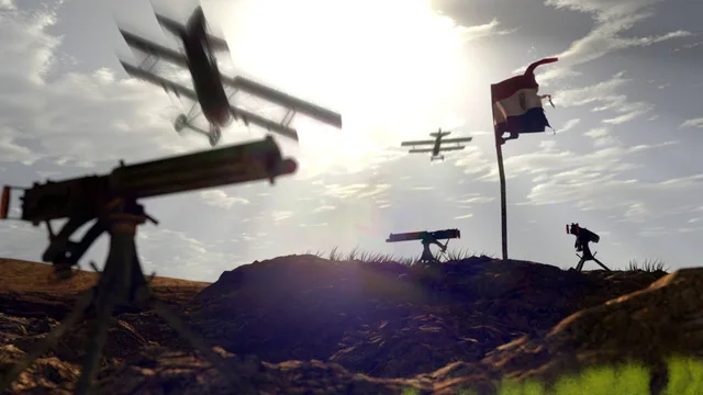 Guerra del Chaco — escena bélica con aviones y bandera paraguaya