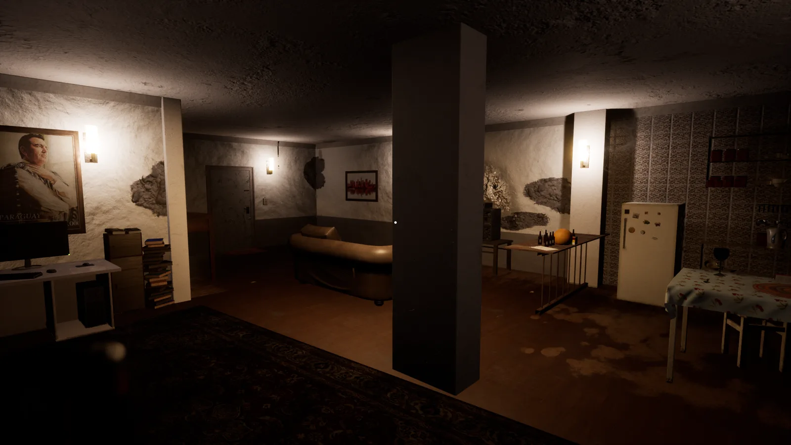 Pombero: The Lord of the Night — interior de una casa iluminada